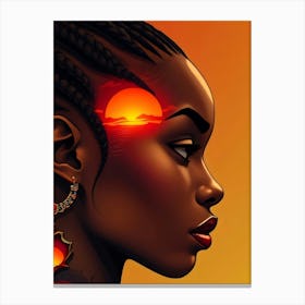 Afro-American Woman Canvas Print