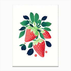 Strawberry Plant,, Fruit, Tarazzo Canvas Print