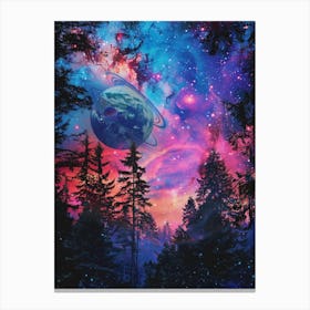 Nebula forest Canvas Print