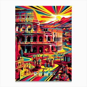 Rome City Pop Art 1 Canvas Print