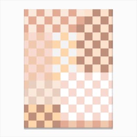 Pink Checkerboard Pattern Canvas Print