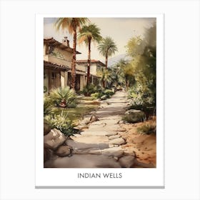 Indian Wells Watercolor 2travel Poster Canvas Print