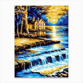 House By The River Canvas Print