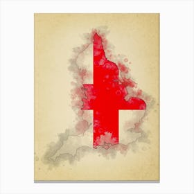 England Flag Vintage Canvas Print