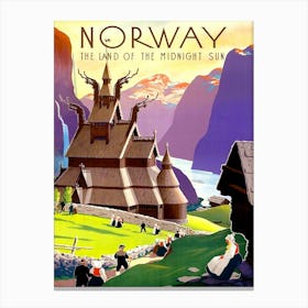 Norway, The Land Of The Midnight Sun Canvas Print