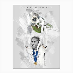 Luka Modric Graffiti Street art Canvas Print