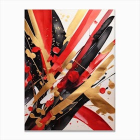 Abstract Red And Gold Painting Canvas Print