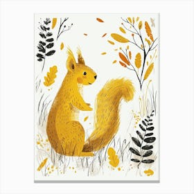 Yellow Squirrel 3 Canvas Print