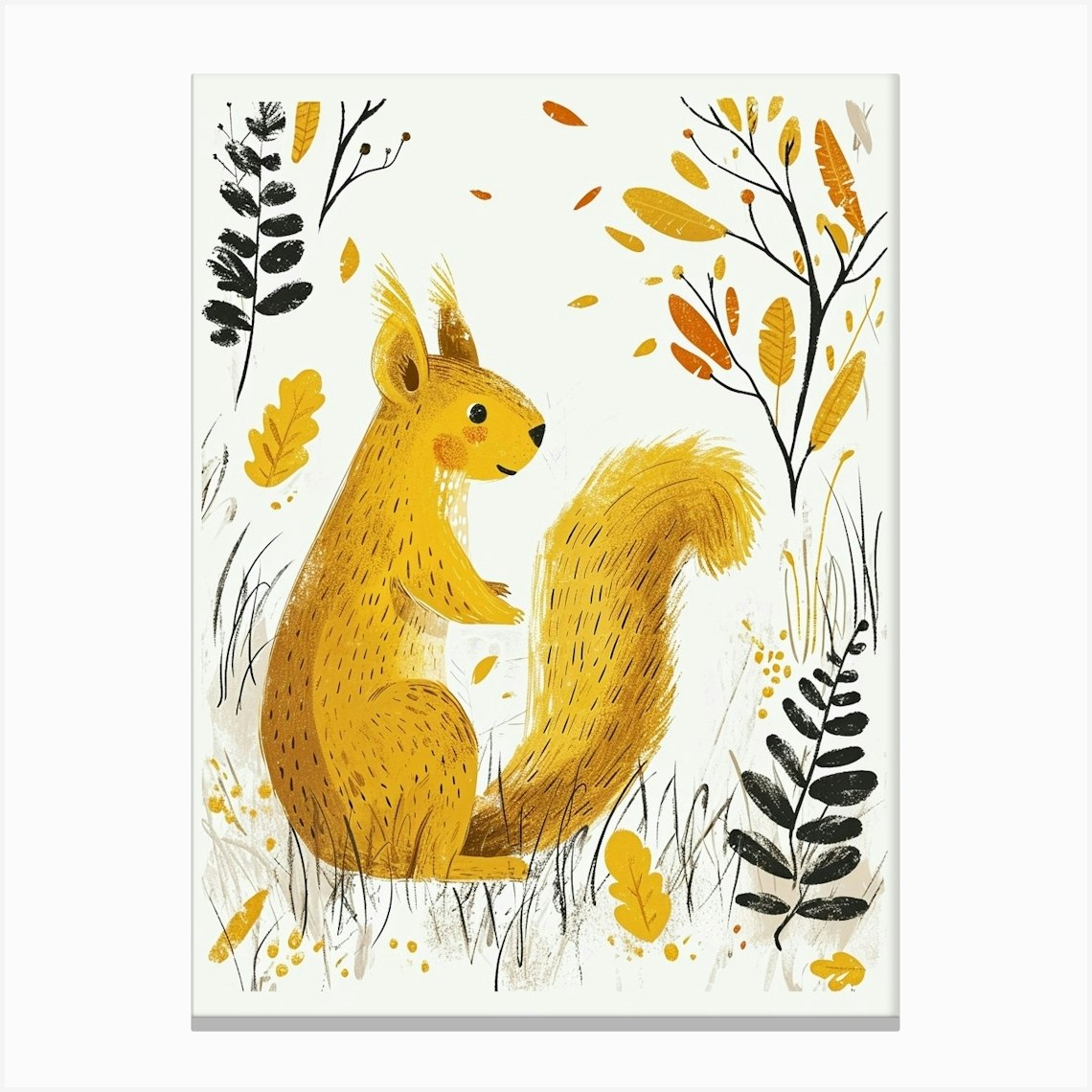 Yellow Squirrel 3 Leinwandbild