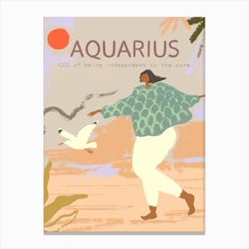 Aquarius Zodiac Sign Canvas Print