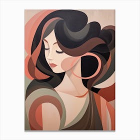 Woman With Long Hair Canvas Print