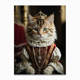 Cat In A Tiara Canvas Print