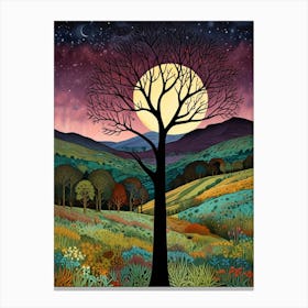 William Morris Moonlight In The Valley Canvas Print