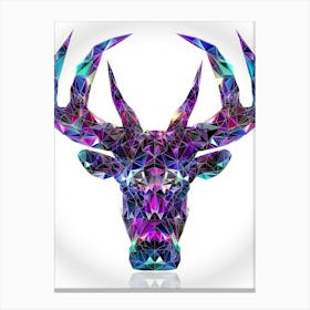 Geometric Deer Head Canvas Print