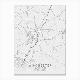 Winchester Hampshire Map 1 Canvas Print