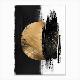 Black And White Abstract Painting 21 Canvas Print