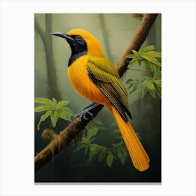 Rainforest Rhapsody: Bird-of-Paradise Poster Canvas Print