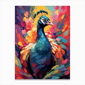 Vivid Peacock Canvas Print