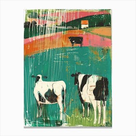 Cows In The Field Canvas Print