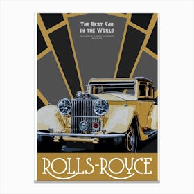 Rolls Royce vintage poster Canvas Print