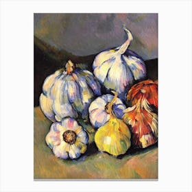 Garlic 2 Cezanne Style vegetable Canvas Print
