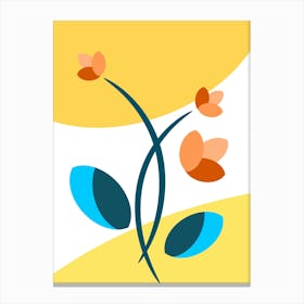 Flower Plant Painting Canvas Print