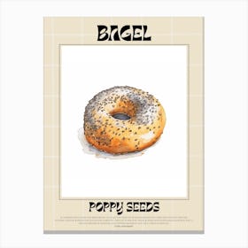 Poppy Seeds Bagel 8 Canvas Print