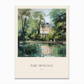 Parc Monceau Paris France 2 Vintage Cezanne Inspired Poster Canvas Print