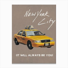 New York City, It Will Always Be You | Retro NYC Travel Collage Stampe su tela