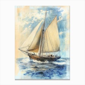 Boat Is Under Sail Canvas Print