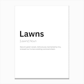 Lawns Definition Meaning Canvas Print