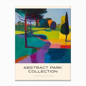 Abstract Park Collection Poster Kensington Gardens London 1 Canvas Print
