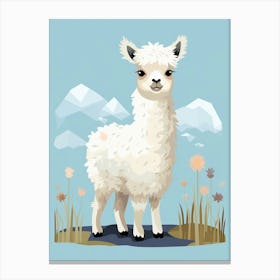 Baby Animal Illustration  Alpaca 3 Canvas Print