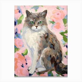 A Persian Cat Painting, Impressionist Painting 1 Canvas Print