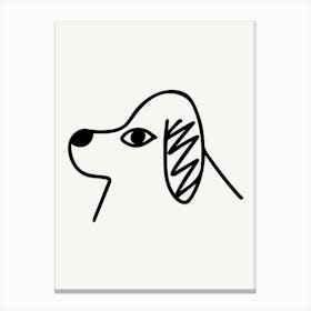 Dog Head Illustration Canvas Print