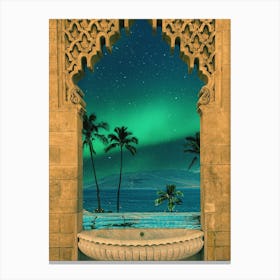 Tropical Starry Night Paradise Canvas Print