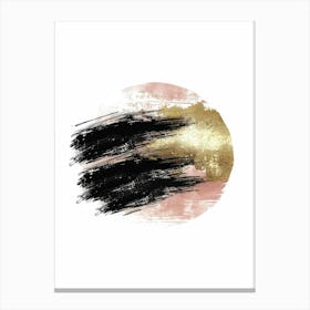 Gold And Black Abstract Painting 11 Canvas Print