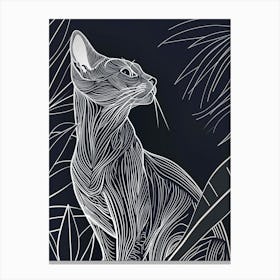 Singapura Cat Minimalist Illustration 2 Canvas Print