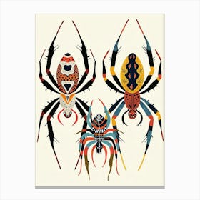 Colourful Insect Illustration Spider 3 Canvas Print
