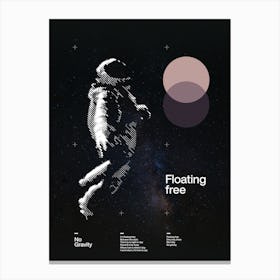 Poster Floating Free - Astronaut in space - Canvas Print