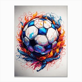 Soccer Ball Tattoo Design Canvas Print
