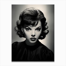 Black And White Photograph Of Judy Garland Canvas Print