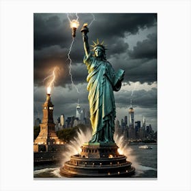 Statue Of Liberty In New York City 3 Canvas Print