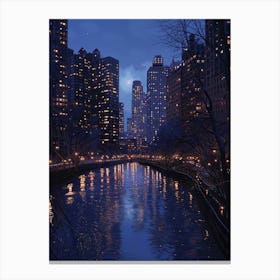 City At Night 1 Canvas Print