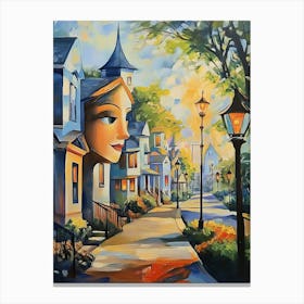 Neighbours Street Scene Canvas Print