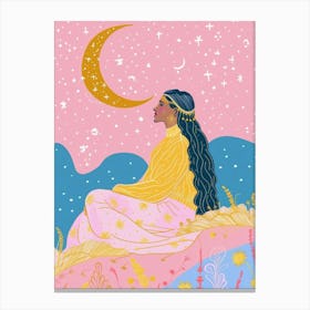 Tarot Card esmerald moon Canvas Print