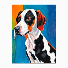 American English Coonhound Fauvist Style dog Canvas Print