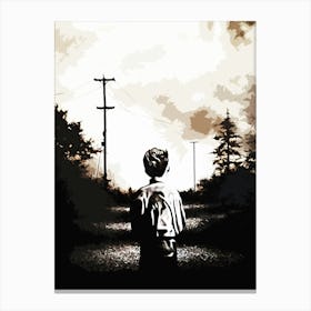 Boy On The Road Canvas Print