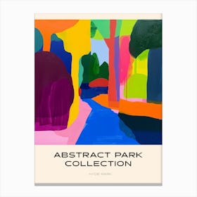 Abstract Park Collection Poster Hyde Park London 8 Canvas Print