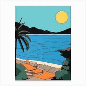 Minimal Design Style Of Malibu California, Usa 2 Canvas Print
